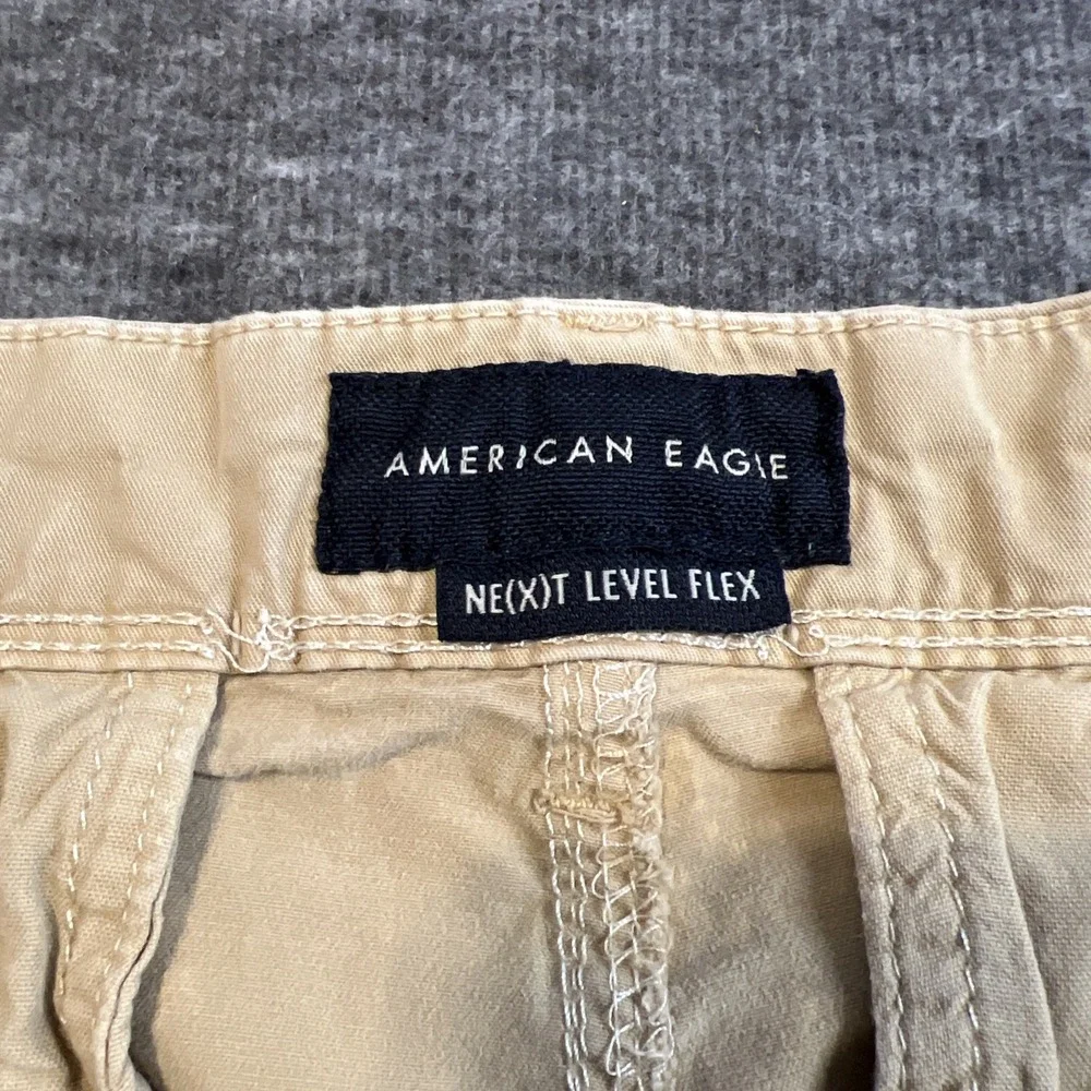 American Eagle Next Level‎ Flex Slim Straight Pants 32x34 Tan Cotton Blend Mens